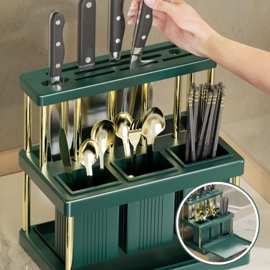 Porte-Couteau de Cuisine Multifonction