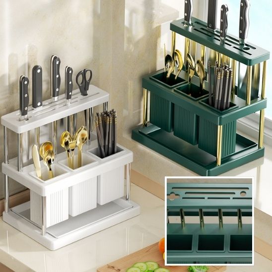 Porte-Couteau de Cuisine Multifonction
