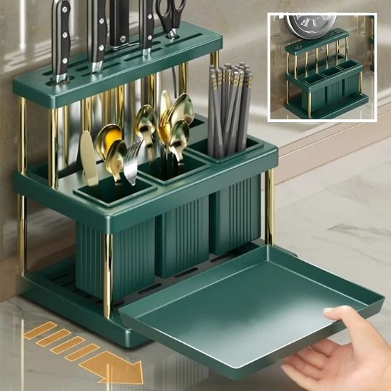 Porte-Couteau de Cuisine Multifonction