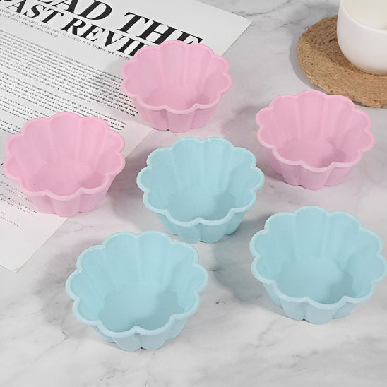 Moule à Muffin en Forme de Fleurs 12 pièces