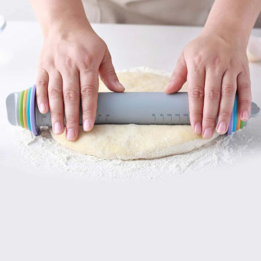 Rouleau à Pâtisserie en Silicone à Épaisseur Réglable