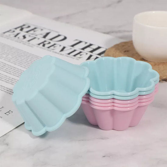 Moule à Muffin en Forme de Fleurs 12 pièces