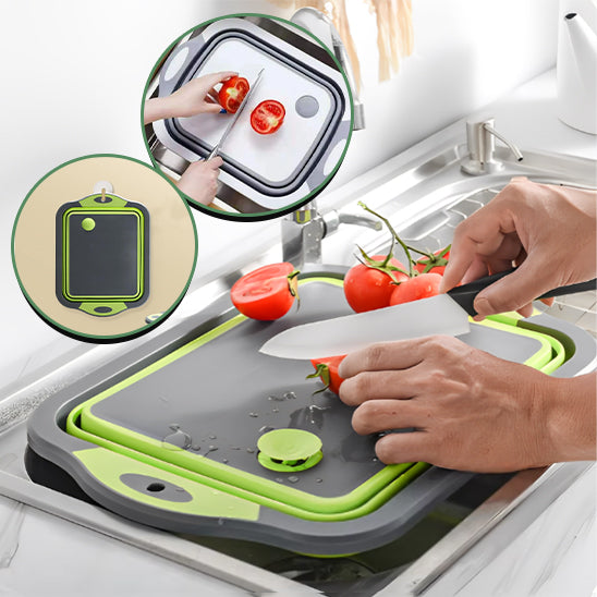 Planche à Découper Pliante avec Passoire