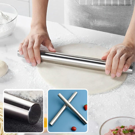 Rouleau à Pâtisserie en Acier Inoxydable