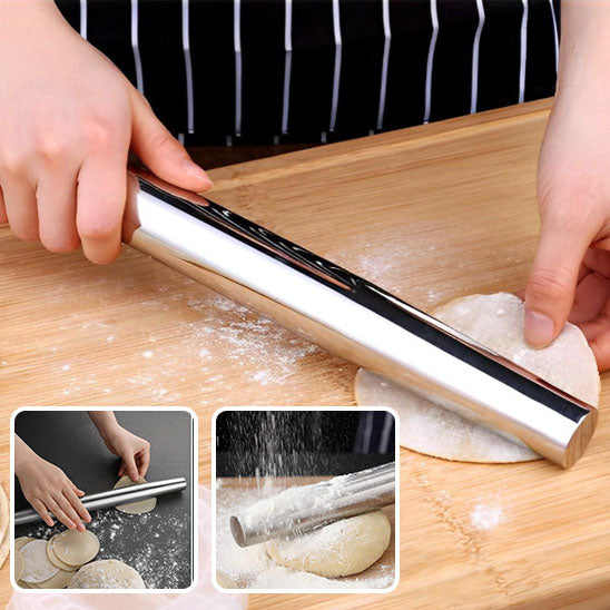 Rouleau à Pâtisserie en Acier Inoxydable