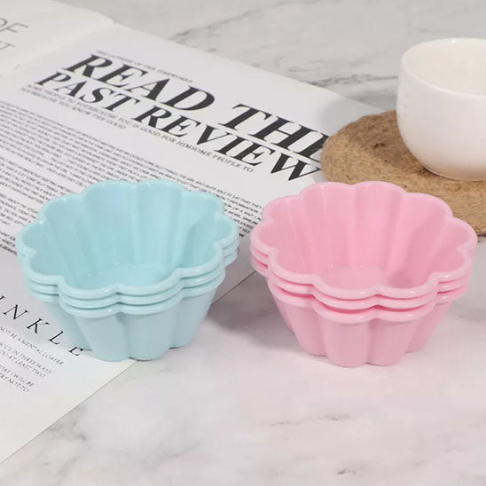 Moule à Muffin en Forme de Fleurs 12 pièces