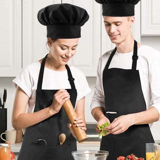 Ensemble Tablier Réglable et Toque de Chef