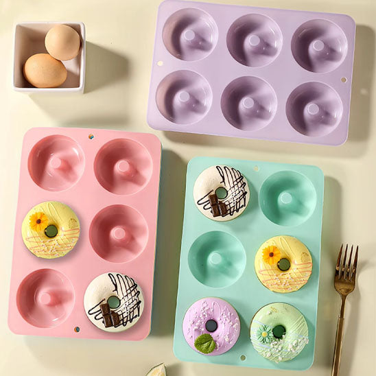 Moule à beignets en Silicone 6 cavités