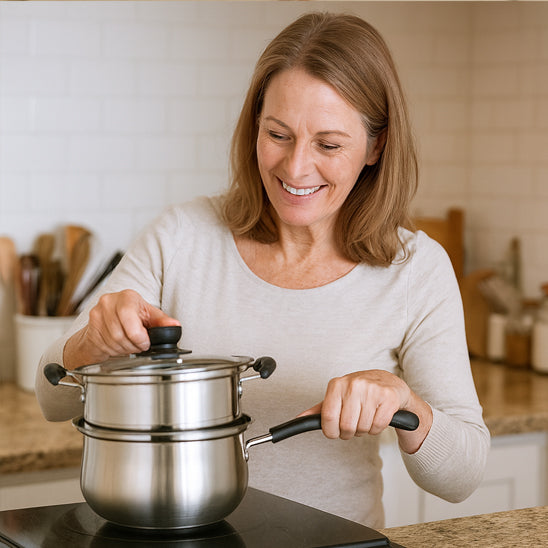 Marmite 18 cm â 24 cm Double Fond