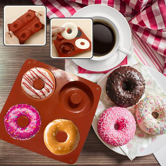 Moule à Beignet en Silicone 4 cavités