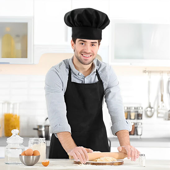Ensemble Tablier Réglable et Toque de Chef