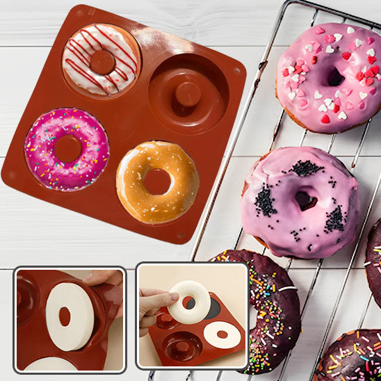 Moule à Beignet en Silicone 4 cavités