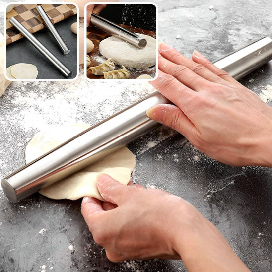 Rouleau à Pâtisserie en Acier Inoxydable