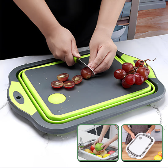 Planche à Découper Pliante avec Passoire