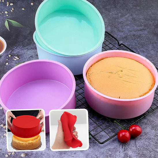 Moule Rond Antiadhésif en Silicone 10/15/20/25 CM