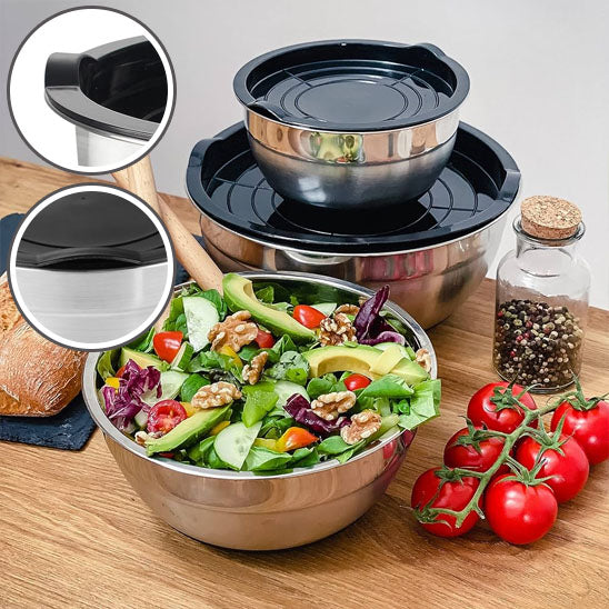 Ensemble de 6 Saladiers avec Couvercle