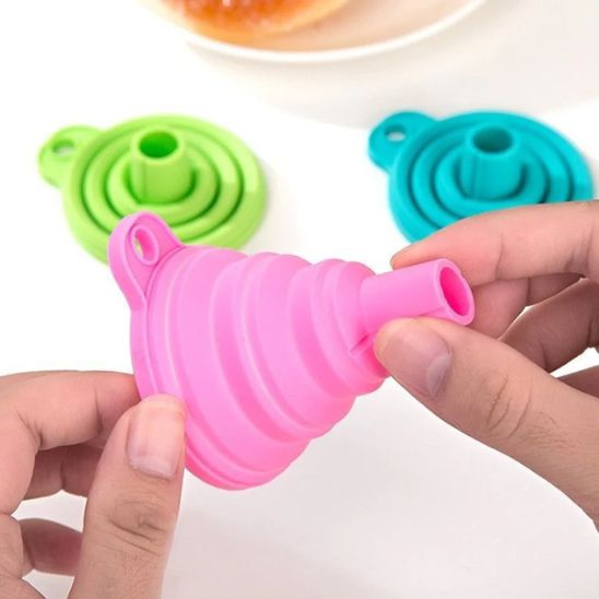 Lot de 3 Entonnoirs de Cuisine  Pliable en Silicone