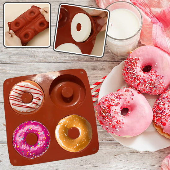 Moule à Beignet en Silicone 4 cavités