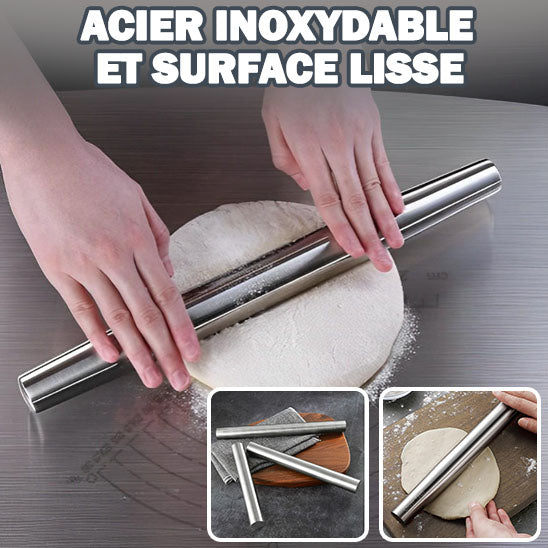 Rouleau à Pâtisserie en Acier Inoxydable