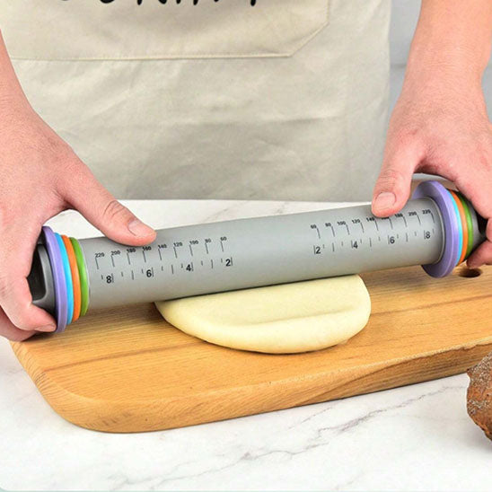 Rouleau à Pâtisserie en Silicone à Épaisseur Réglable