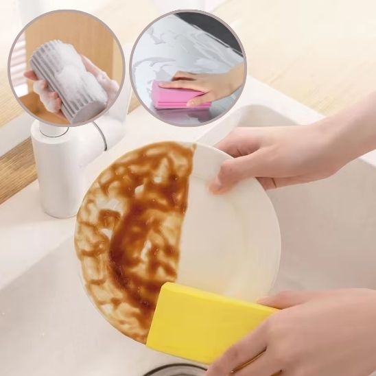 Éponges de Nettoyage Humides Réutilisables 3/6 pièces