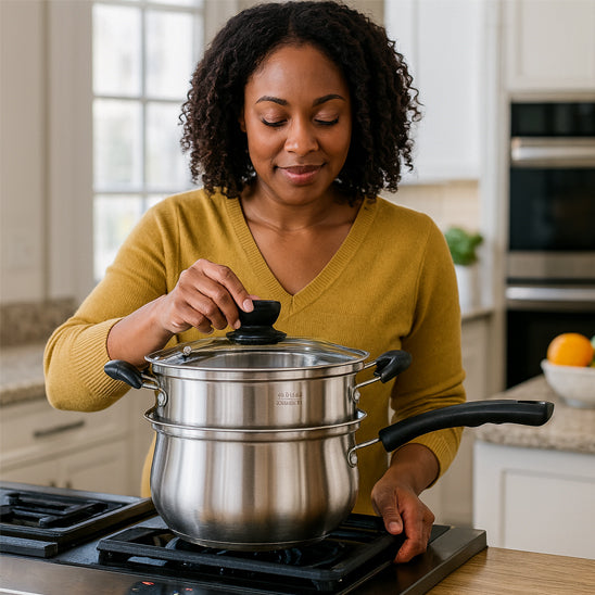 Marmite 18 cm â 24 cm Double Fond