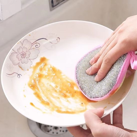 Lot d'Éponge à Vaisselle Double Face Réutilisables